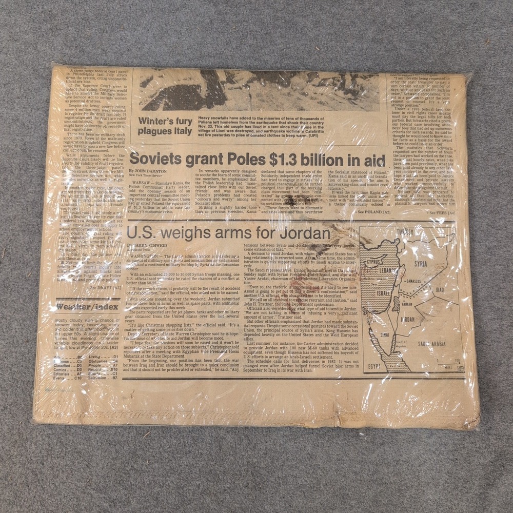The Morning News Wilmington Delaware December 2 1980 Vintage Newspaper 80s News - Picture 2 of 2